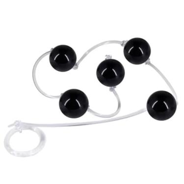 Imagem de Bolinha Tailandesa P Em Acrílico Com Fio Em Silicone Acessório Erótico com Cordão de Silicone BT001-P (PRETO)