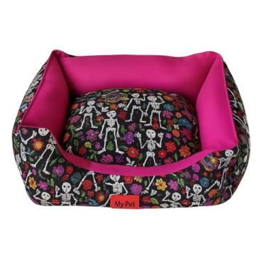 Imagem de Cama Pet Estilo PetStyle Tamanho M – Estampa Caveirinha | Conforto, Qualidade e Design Divertido para Cães e Gatos Pequenos e Médios
