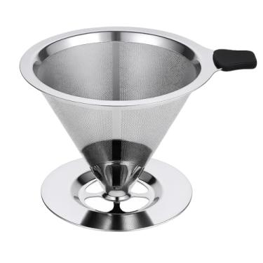 Imagem de Coador de Cafe Inox 103 Reutilizavel Peneira Fina Permanente Sem Papel Lavavel para Cafeteira Manual