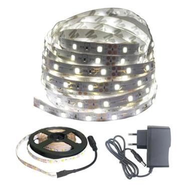Imagem de Fita Led Branco Frio 6 Metros Com Emenda 2835 Ip20 + Fonte