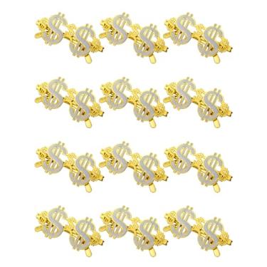 Imagem de Bencailor 12 Pairs Halloween Dollar Sign Sunglasses Gold Money Glasses Funny Sunglasses for Adults Photo Props Hip Hop Cosplay (Gold Color)