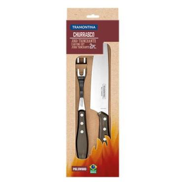 Imagem de Kit Churrasco 2 Peças Tramontina 21198960 Marrom, UNICA