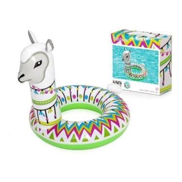 Imagem de Boia Inflável Circular Bestway Alpaca Inflável 113 x 109cm
