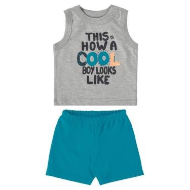 Imagem de Conjunto Regata e Bermuda Infantil Guloseima, Cinza, P