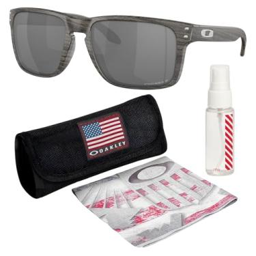 Imagem de OAKLEY Óculos de sol HOLBROOK XL OO9417 armação de madeira com lentes polarizadas PRIZM PRETA com kit oficial de óculos