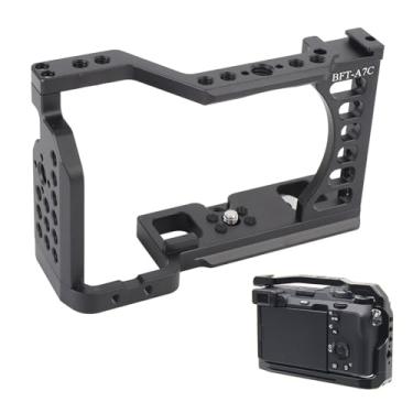 Imagem de EBTOOLS Gaiola da Câmera para A7C DSLR Câmera Com Alça Superior Arca Base 1/4in 3/8in Furos Roscados para Mirrorless A7C