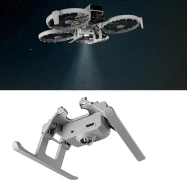 Imagem de LICHIFIT Trem de pouso dobrável com luzes LED flash para drone DJI FLIP iluminado pernas estendidas aviso luz piscante suporte de aumento de altura luzes de voo noturno, suporte de aumento de altura