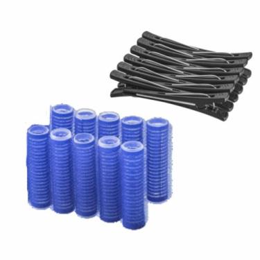 Imagem de Kit 10 Bobs Formador de Cachos Para Cabelo 16mm + 12 Clips Bico de Pat
