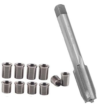 Imagem de Ferramenta de Reparo de Rosca de Vela de Ignição Durável - Parafuso M10x1.0 + Torneira M12x1.0 - Tamanho Universal