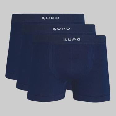 Imagem de Kit 3 Cuecas Lupo Boxer Micromodal 00661, Azul marinho, XG