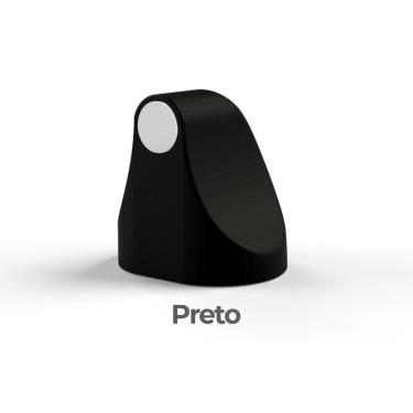 Imagem de Prendedor Fixador Trava Porta Comfort Door Magnetico Adesivo Preto Fosco