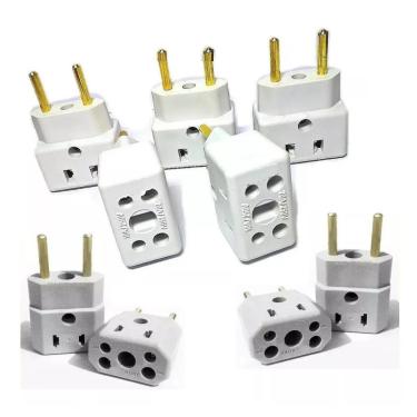 Imagem de Adaptador De Tomada Universal 10A / 20A Para 10A Kit C/10 Un