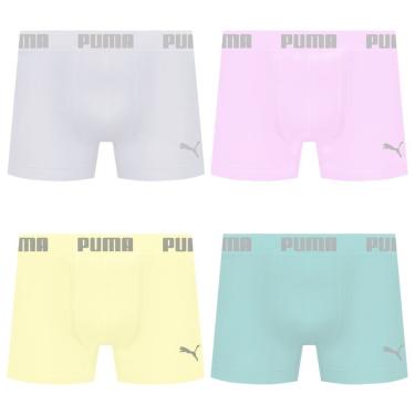 Imagem de Kit 4 Cuecas Puma Boxer Sem Costura Masculina