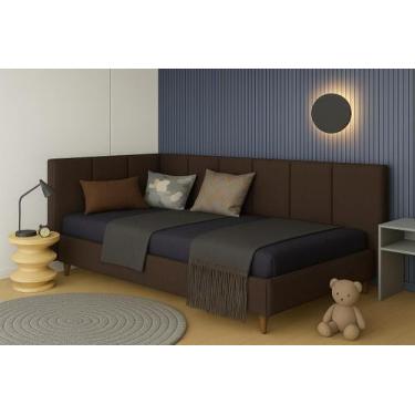 Imagem de Kit Cabeceira Solteiro Em L 90cmx1,90cm na lateral 50cm Altura - CasaB