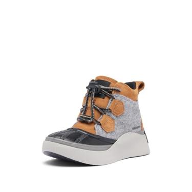 Imagem de Sorel Bota infantil unissex Out N About Iv Classic impermeável, Feltro preto/caramelo, 18
