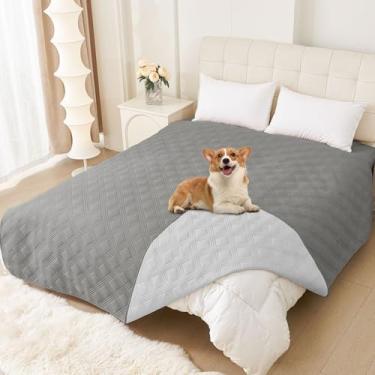 Imagem de hyha Cobertor impermeável para cães, cobertor reversível para cama de animal de estimação, capa de sofá macia para cães lavável, capa de sofá impermeável para sofá de cachorro, gatos, protetor de