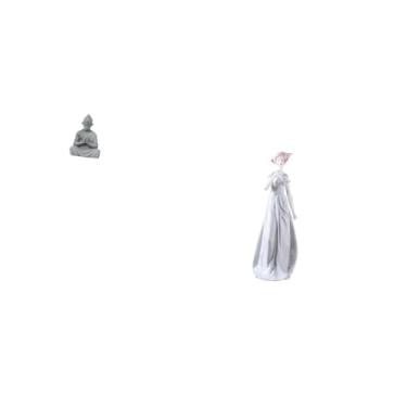 Imagem de Fenteer Estatueta de Porcelana de Buda Sun Wukong, Escultura Moderna, Estátua Colecionável para Hotel, Pátio, Prateleira, Armário, Mesa, Ornamento de Quintal