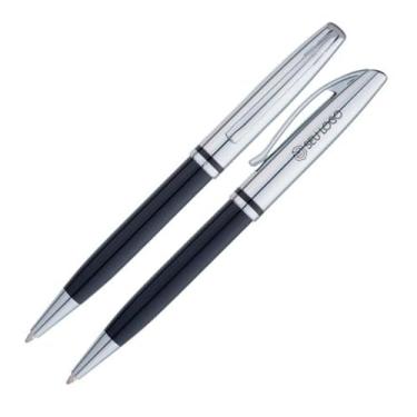 Imagem de Caneta Crown Personalizada Esferográfica Filadelfia Gravação Nome Logo (Preto)