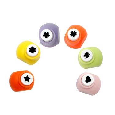 Imagem de Baoblaze 6 peças de furador de papel artesanal, ferramenta de corte de arte, coração, estrela, pequeno, furador de papel para scrapbooking, material de