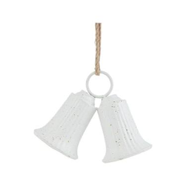 Imagem de KiBcsLic Enfeite de Sino de Natal, Decoração de Natal para Pendurar, Enfeite Leve para ação de Graças, Fazenda, Hotel, Festival, Branco, Tamanho real