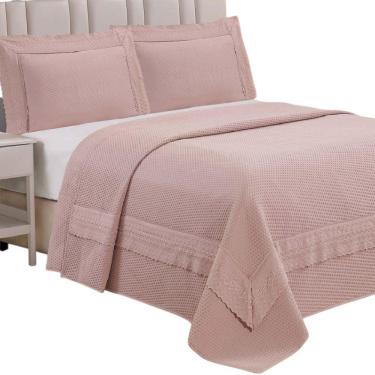 Imagem de Cobre Leito King Encanto Bordado Inglês Percal 3pç 100% Poliéster - Malv