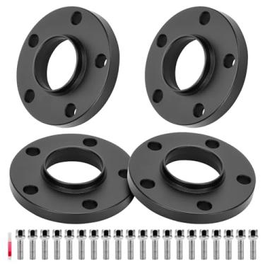 Imagem de AEagle Espaçadores de roda Hubcentric de 15 mm 5 x 112 rosca 14 x 1,5 furo do cubo 66,6 mm para E350 E400 E43 E63 C230 C350 A4 S4 A5 S5 A6 S6 A7 A8, adaptadores de roda de alumínio forjado 4 peças