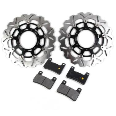 Imagem de Discos e pastilhas de freio dianteiro Arashi para Suzuki GSXR 600 750 2008-2010, GSXR 1000 2009-2011, acessórios de substituição de motocicleta pretos
