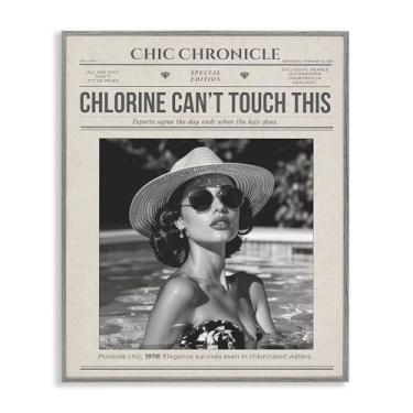Imagem de Stupell Industries Chic Chronical Vintage Magazine Gray Framed Giclee Art, design by A Barefoot Stylist, 14 x 11
