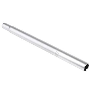 Imagem de Selim de bicicleta de estrada de liga de alumínio premium | e elegante | 25,4 mm | 4 prateado 45 cm