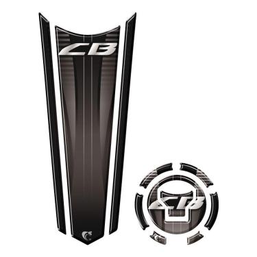 Imagem de Adesivo Protetor Tanque E Bocal Gravatona Honda Cb Acima 2018 Preto