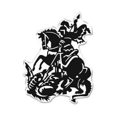 Imagem de Adesivo Decorativo Em Relevo Fácil Aplicação São Jorge Cor Branco