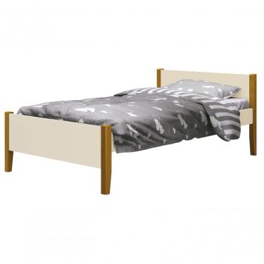 Imagem de Cama Babá Solteiro Simba Areia Fosco Com Madeira - Moveisaqui