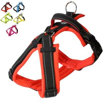 Imagem de 【Hakusan】 Série Zero Harness Mesh, Peitoral para Cachorros, Acolchoado, Ajustável, Design Sem Puxar, Segurança, Marca Japonesa, Cachorro Grande, (Mesh/Vermelho × Preto, GG)