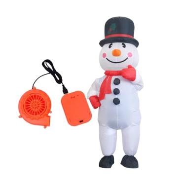 Imagem de Vaveren Fantasia inflável de boneco de neve, fantasia natalina criativa para se fantasiar, M