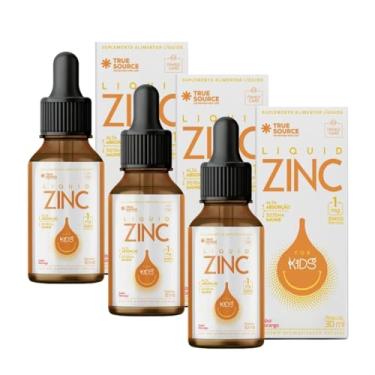 Imagem de 3x Liquid Zinco 5mg Kids Sabor Morango True Source 30ml - Morango