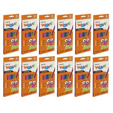 Imagem de Kit C/ 12 Lápis De Cor Wave BAZZE - 12 cores