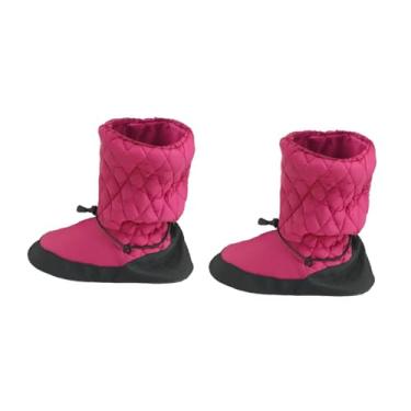 Imagem de kowaku Sapatilhas de aquecimento, roupa de dança quente, sapatilhas de ballet confortáveis ​​para exercícios, dançarinas, meninas, líderes de torcida, dança, Rosa Vermelho Xl