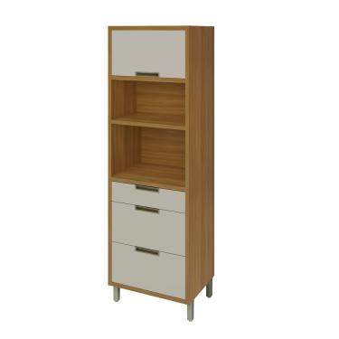 Imagem de Paneleiro Torre Quente 1 Porta 3 Gavetas Imperatriz Nesher Móveis