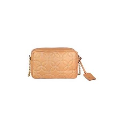 Imagem de Bolsa transversal de couro matelassê com corrente Mirella-Feminino