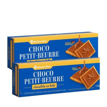 Imagem de Kit 2 caixas biscoito alemão chocolate ao leite griesson members mark 