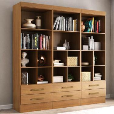 Imagem de Estante para Livros Modulare 6 Gavetas 12 Prateleiras Cinamomo - Panor