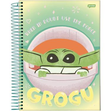 Imagem de Caderno Espiral Universitário Capa Dura 10 Matérias 160f Grogu Jandaia Estampa 1