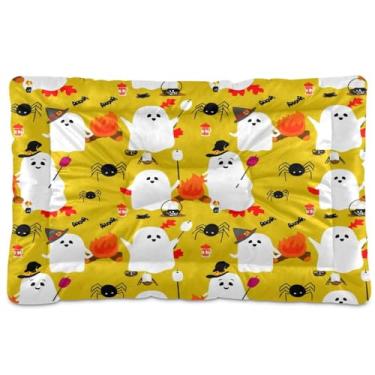 Imagem de Wassud Playful Ghosts Tapete lavável para animais de estimação tapete antiderrapante para cama de viagem para ambientes internos e externos, 91 x 61 cm