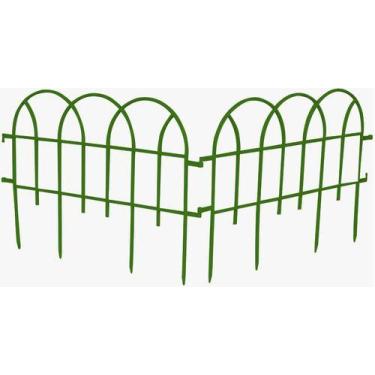 Imagem de Kit 12 Cerquinhas Decorativa P/jardim Romana Verde 5,10 Mts - Wlplast