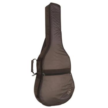 Imagem de Capa Bag Nylon 70 Marrom Impermeável Acolchoada Para Violão Folk e Clássico Com Bolso Externo e Alças Tipo Mochila