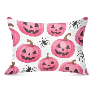 Imagem de Fronhas de flanela de aranha branca com zíper premium padrão Queen King Size fronhas para sofá de cama de casa, tamanho padrão, 51 x 66 cm