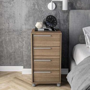 Imagem de Gaveteiro 4 Gavetas Maia - Politorno, Castanho