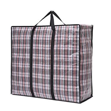Imagem de FHYTGBS Bolsa de armazenamento de roupas de colcha - sacos de tecido de grande capacidade cobertor de travesseiro à prova de engrossamento embalagem com zíper (cor: preto (2XL))