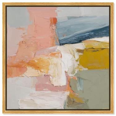 Imagem de Arte de parede de banheiro com impressão em tela macia e vibrante III por Art Remedy, moldura dourada, 61 x 61 cm