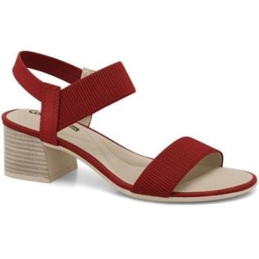 Imagem de Sandália Feminina Elástico Vermelho Comfortflex 2456401-8-Feminino